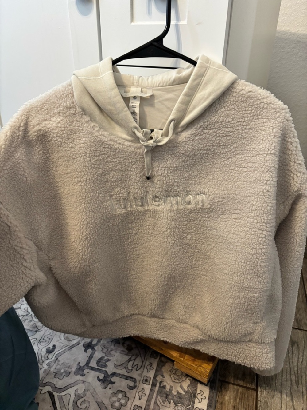 lululemon athletica Cream Sherpa Pullover Hoodie